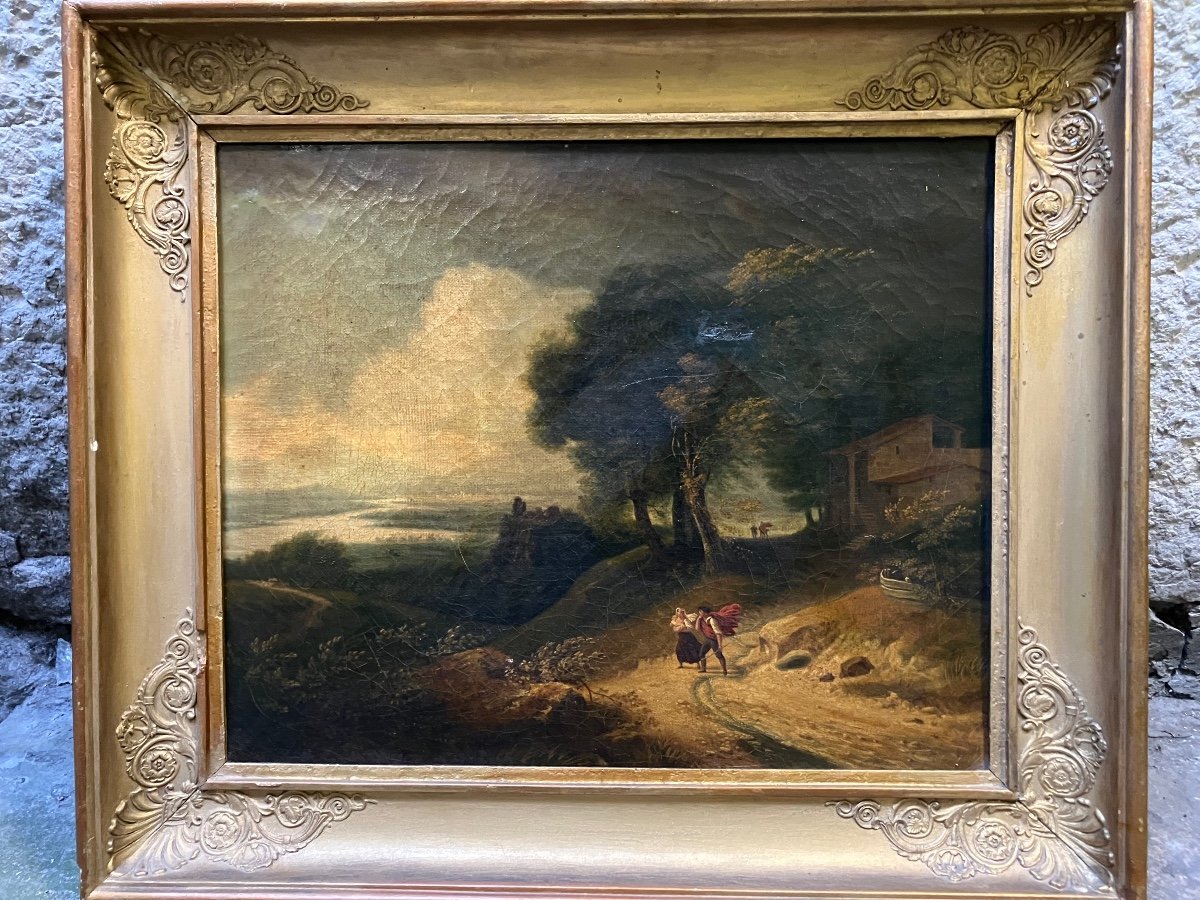 Painting 19th Century Animated Landscape 