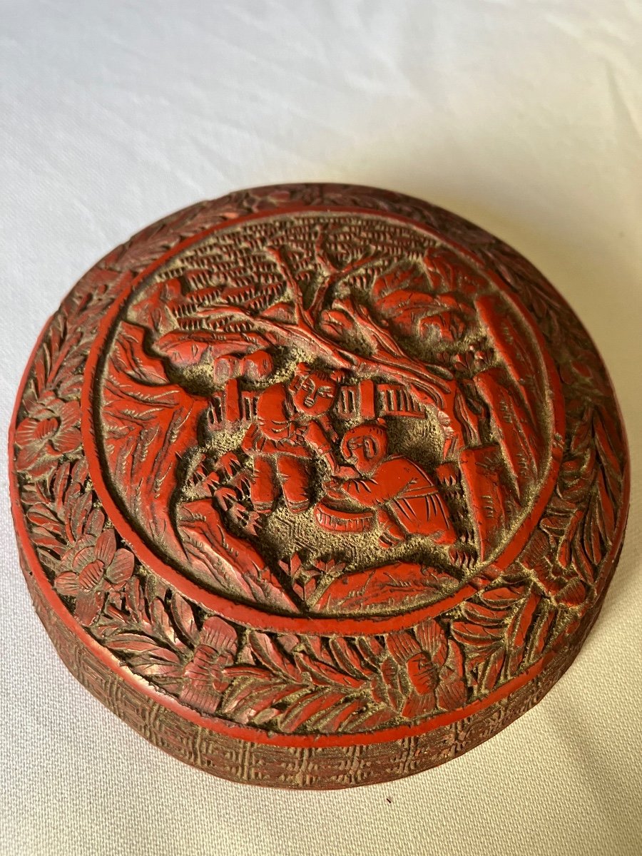 Cinnabar Lacquered Box China Asia -photo-2