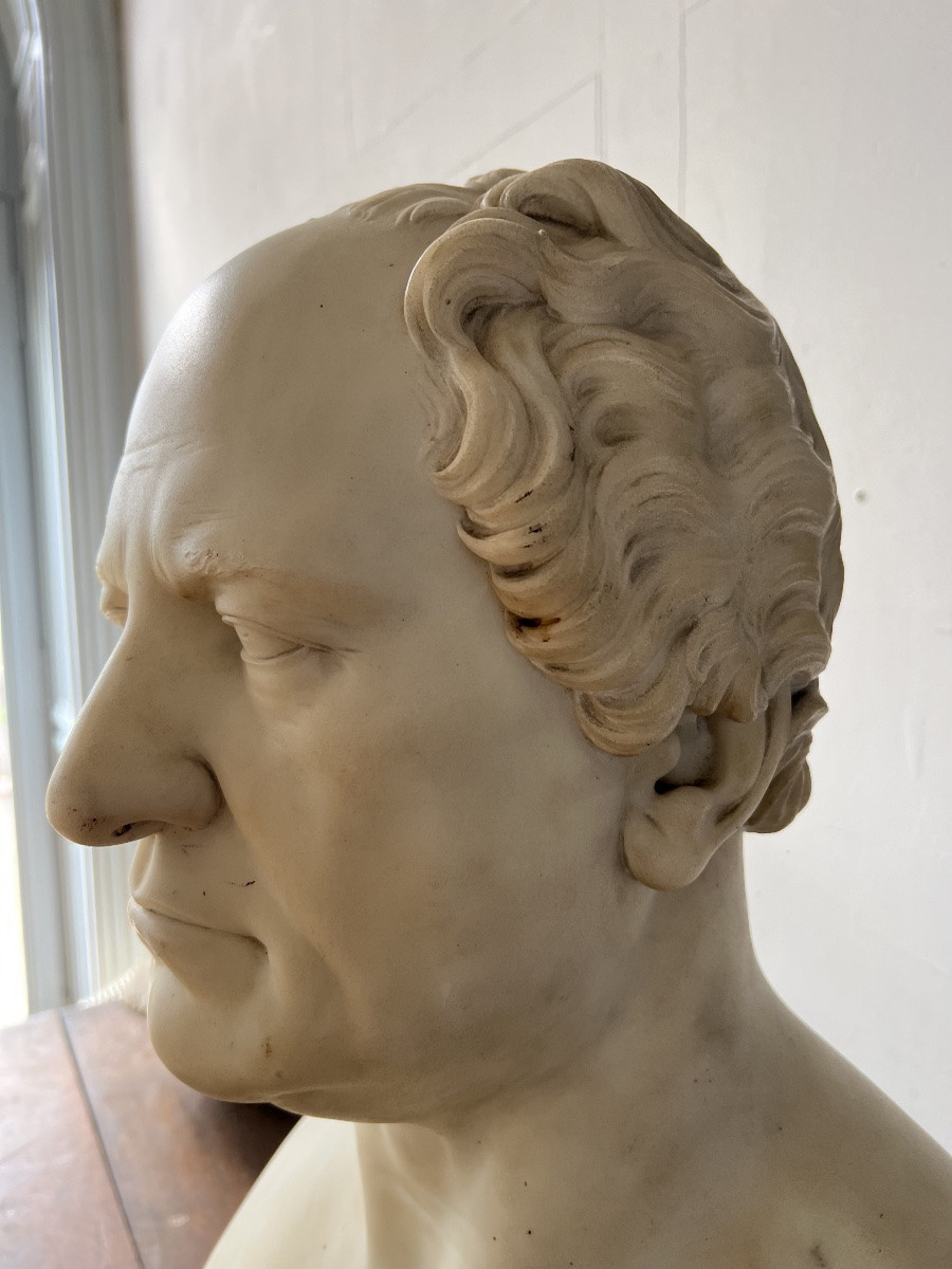 Ludovico Caselli Marble Bust Italian Sculptor -photo-3
