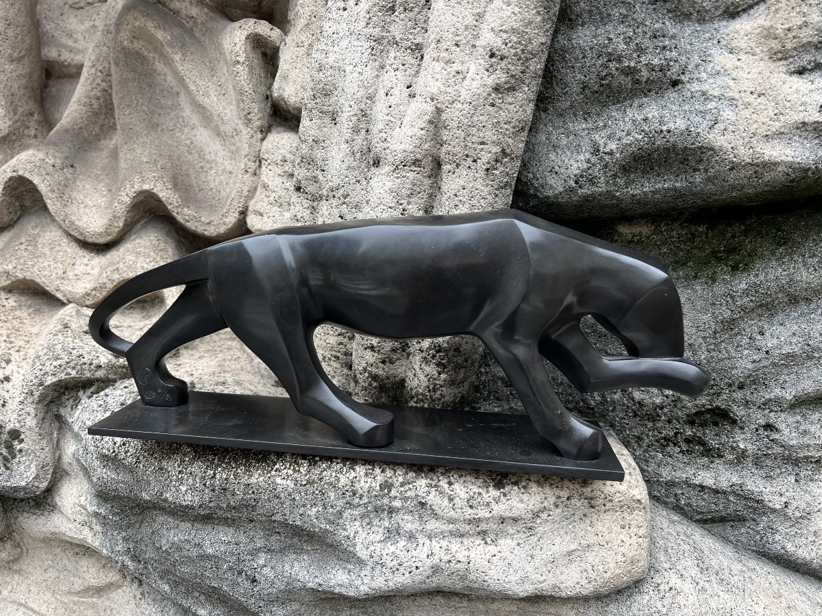 Boudon Gérard panthère bronze sculpture deroyaum design animalier -photo-2