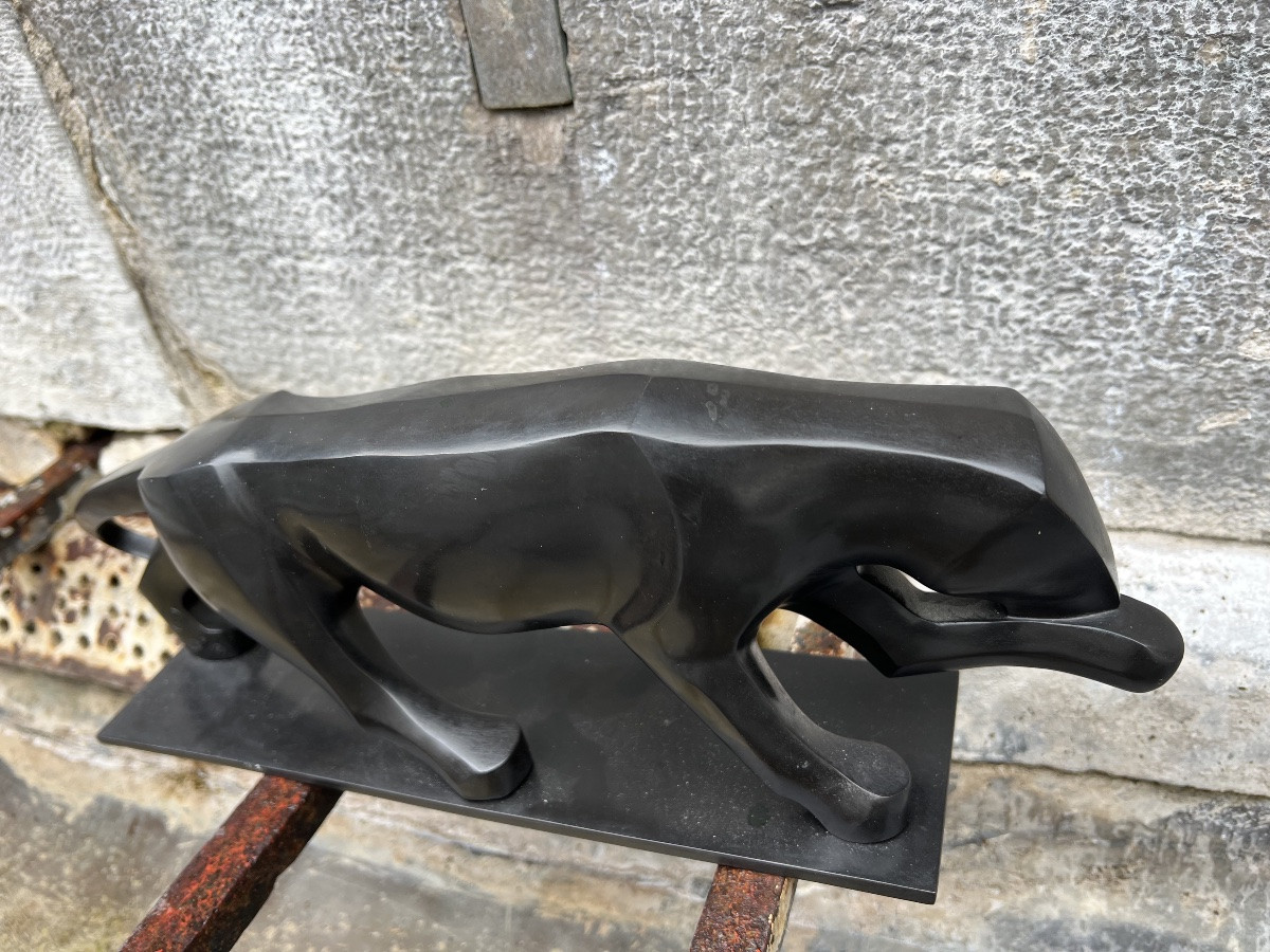 Boudon Gérard panthère bronze sculpture deroyaum design animalier -photo-1