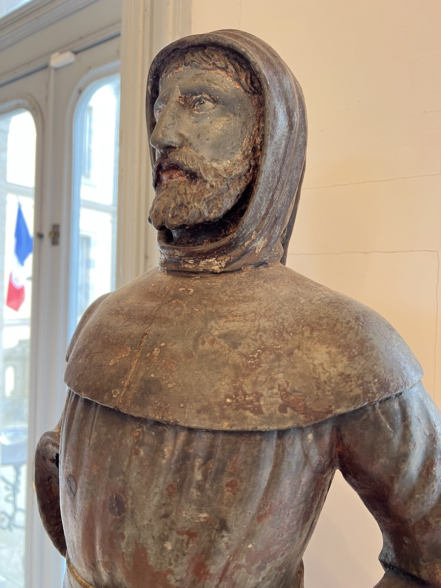 Sculpture statue en fonte personnage médiéval décoration -photo-1
