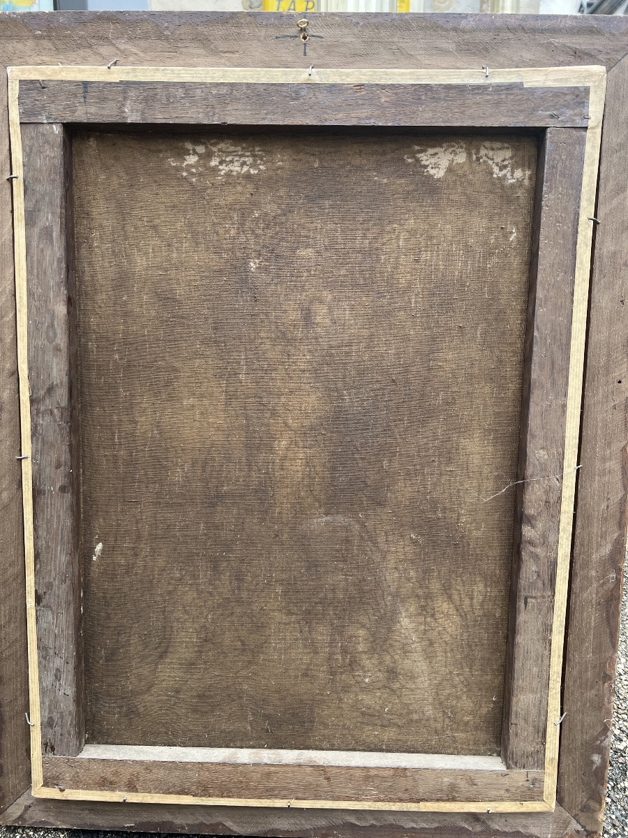 Tableau peinture portrait XVIII ème gentilhomme -photo-2