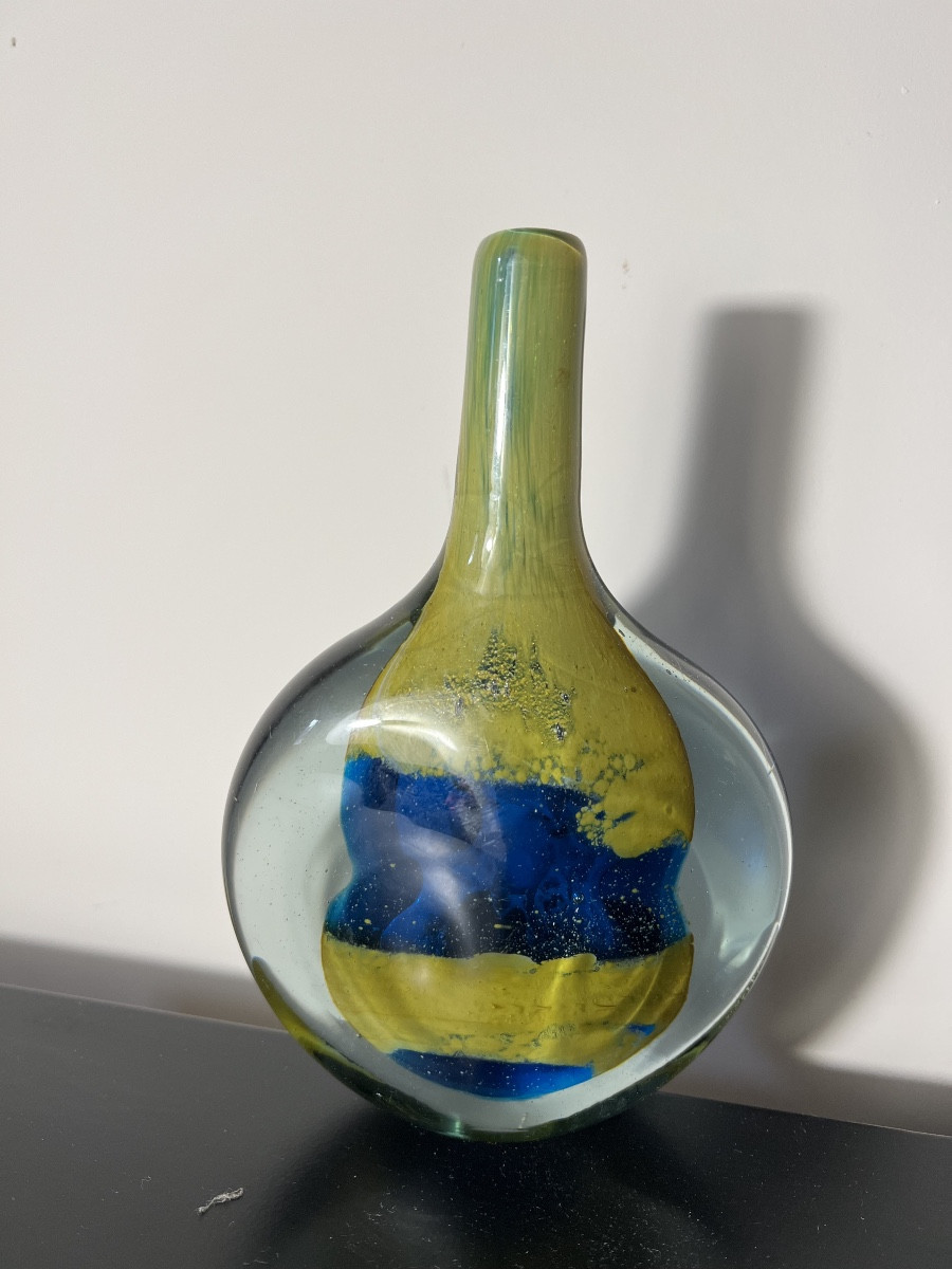 Michael Harris Glass Vase, 20th-century Art Design 