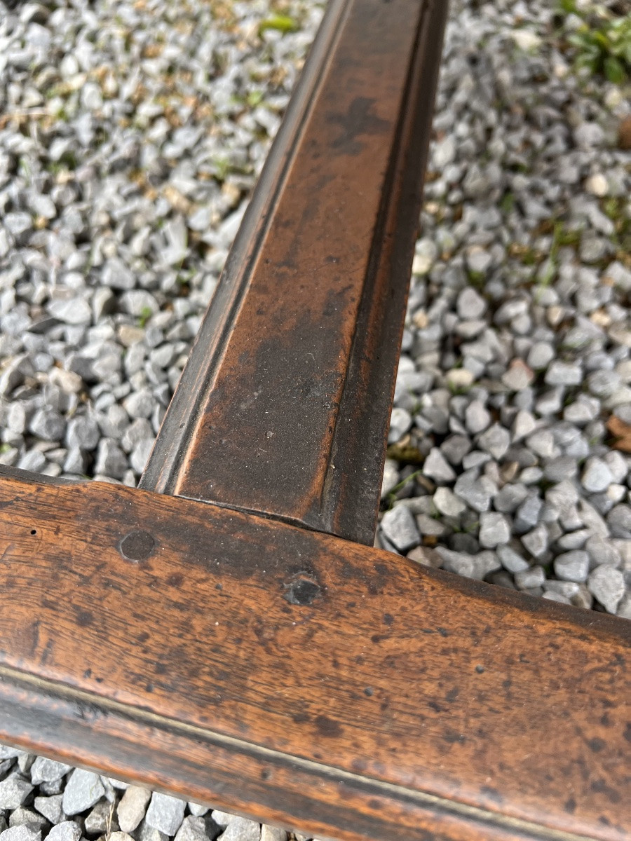 Armchair fauteuil crémaillère Louis XIII antiquités Noyer mobilier assise-photo-5