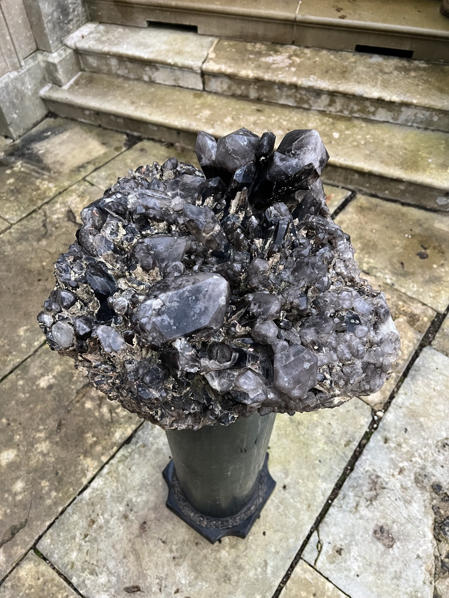 Quartz fume druse pierre  collection -photo-4