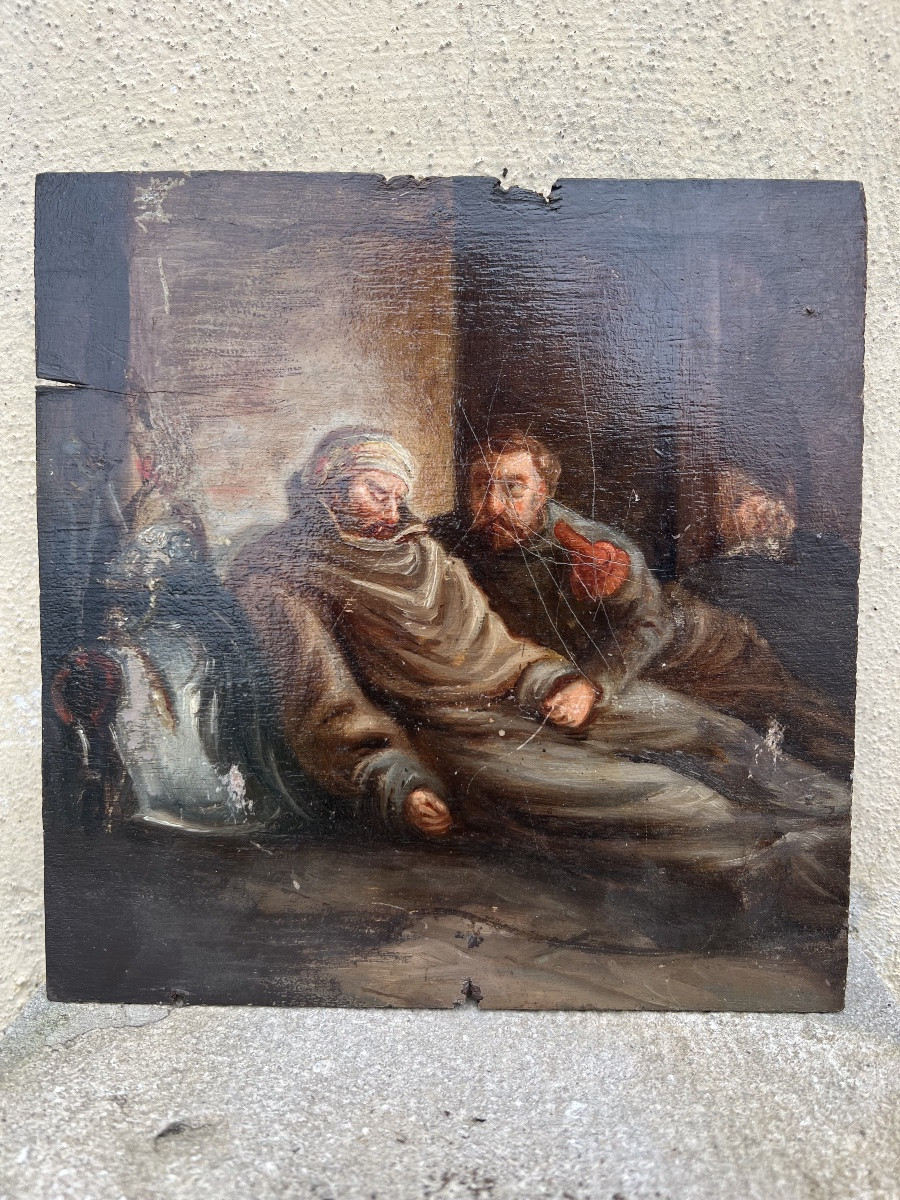 Tableau peinture sur panneau militaria militaire guerre -photo-3