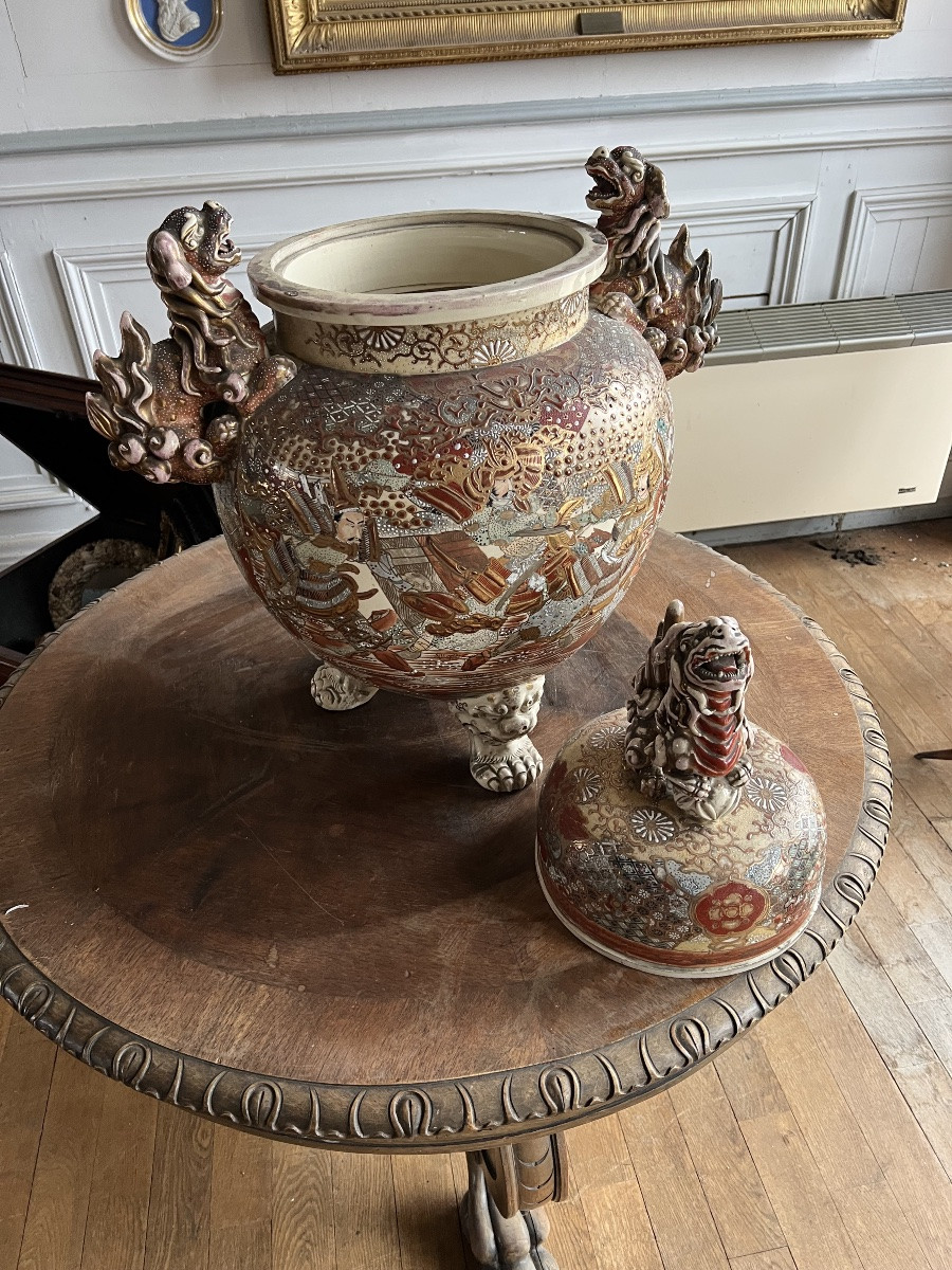 Satsuma vase Japon art asiatique Asie japaness-photo-2