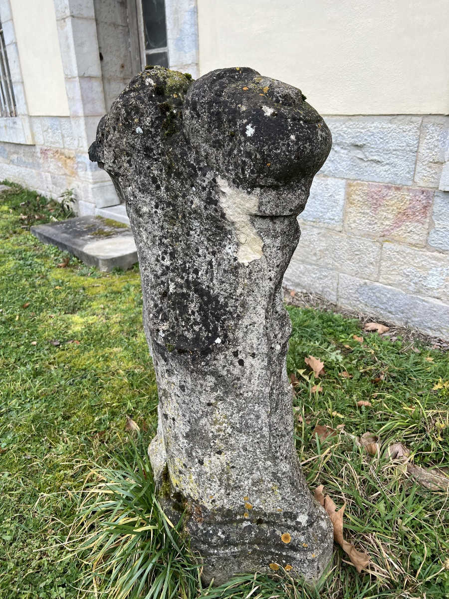 Pierre de parc borne sculpture en pierre zoomorphe -photo-3