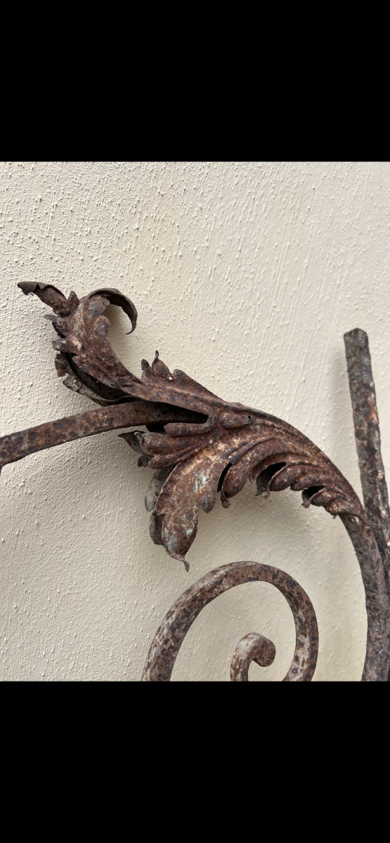 Potence de magasin XVIII ème fer forgé -photo-2
