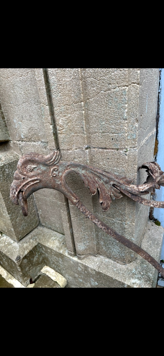 Potence de magasin XVIII ème fer forgé -photo-3