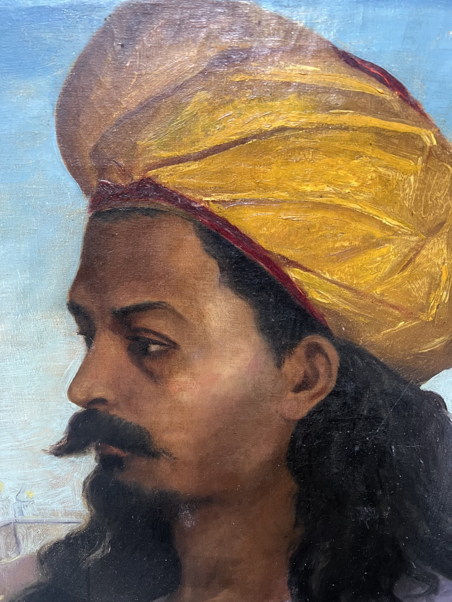 Indian Portrait Painting, Orientalist Style-photo-2