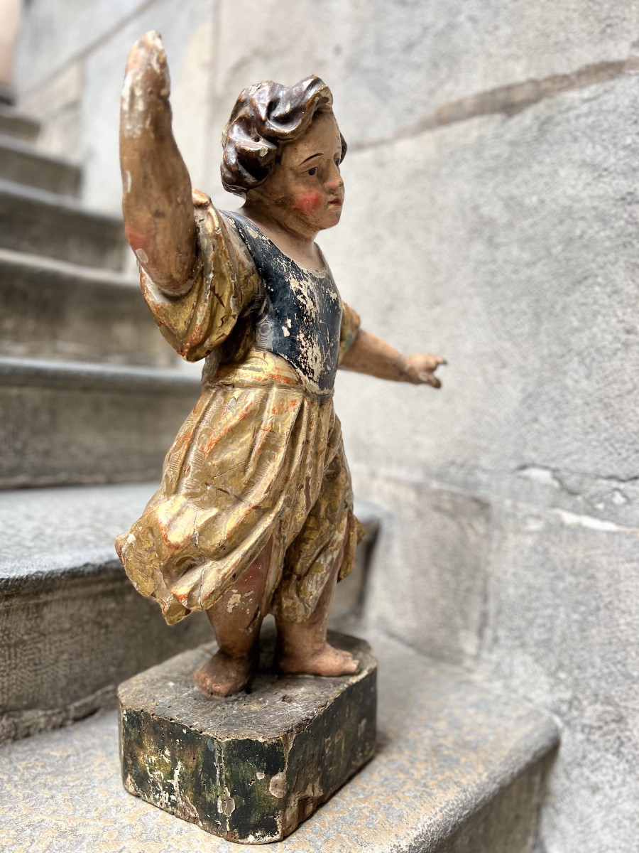 Statue religieuse bois polychrome baroque sculpture religion -photo-3