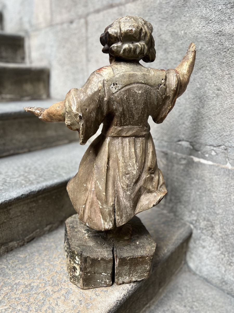 Statue religieuse bois polychrome baroque sculpture religion -photo-2