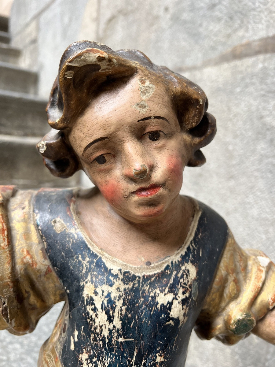 Statue religieuse bois polychrome baroque sculpture religion -photo-8