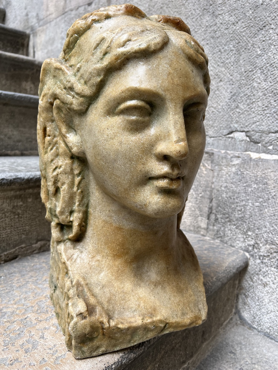 Paul Gaston déprez buste en cire sculpture 