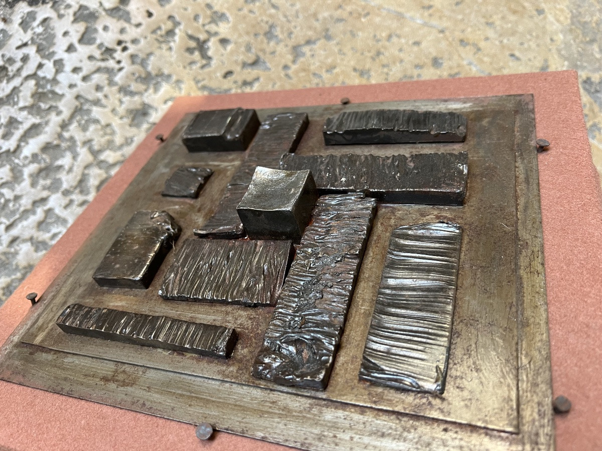 Raw Art Painting, Steel Design, Brutalist Sculpture, Composition -photo-2