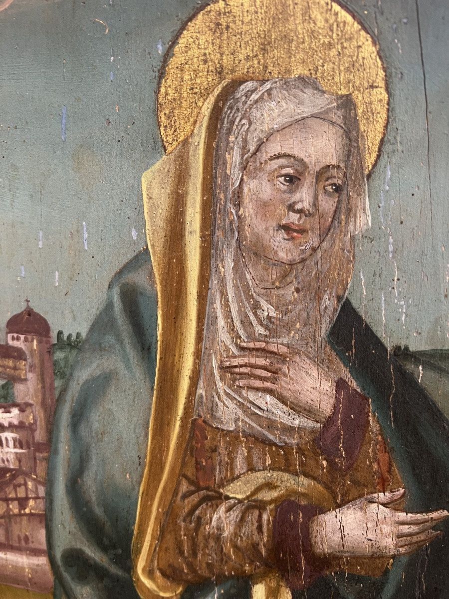Religious Painting XVI Century Crucifixion Of Christ Painting Religion Marie Madeleine-photo-2