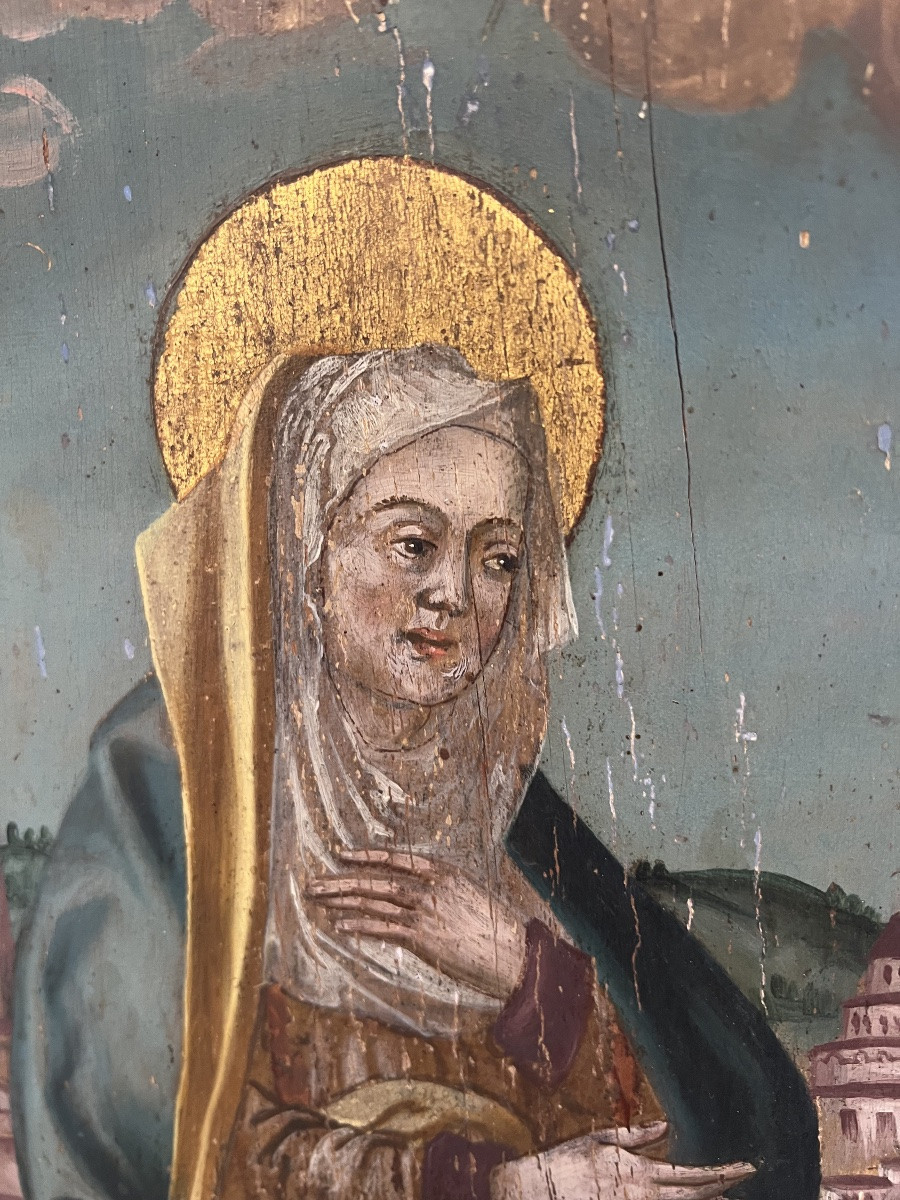 Religious Painting XVI Century Crucifixion Of Christ Painting Religion Marie Madeleine-photo-2