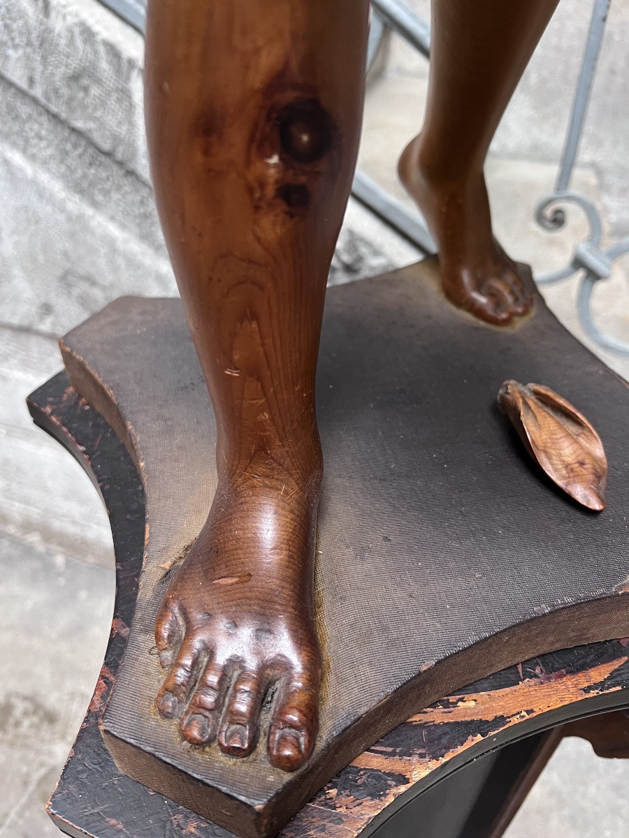 Sculpture bois Colin Maillard jeux jeune fille décorateur -photo-3