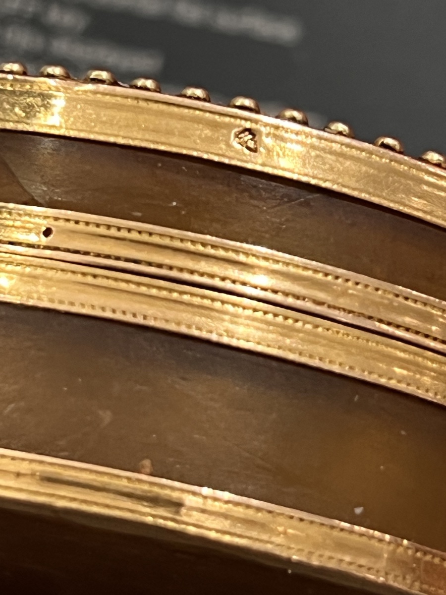 Gold And Horn Box 18th Century Pill Box Gold-photo-2