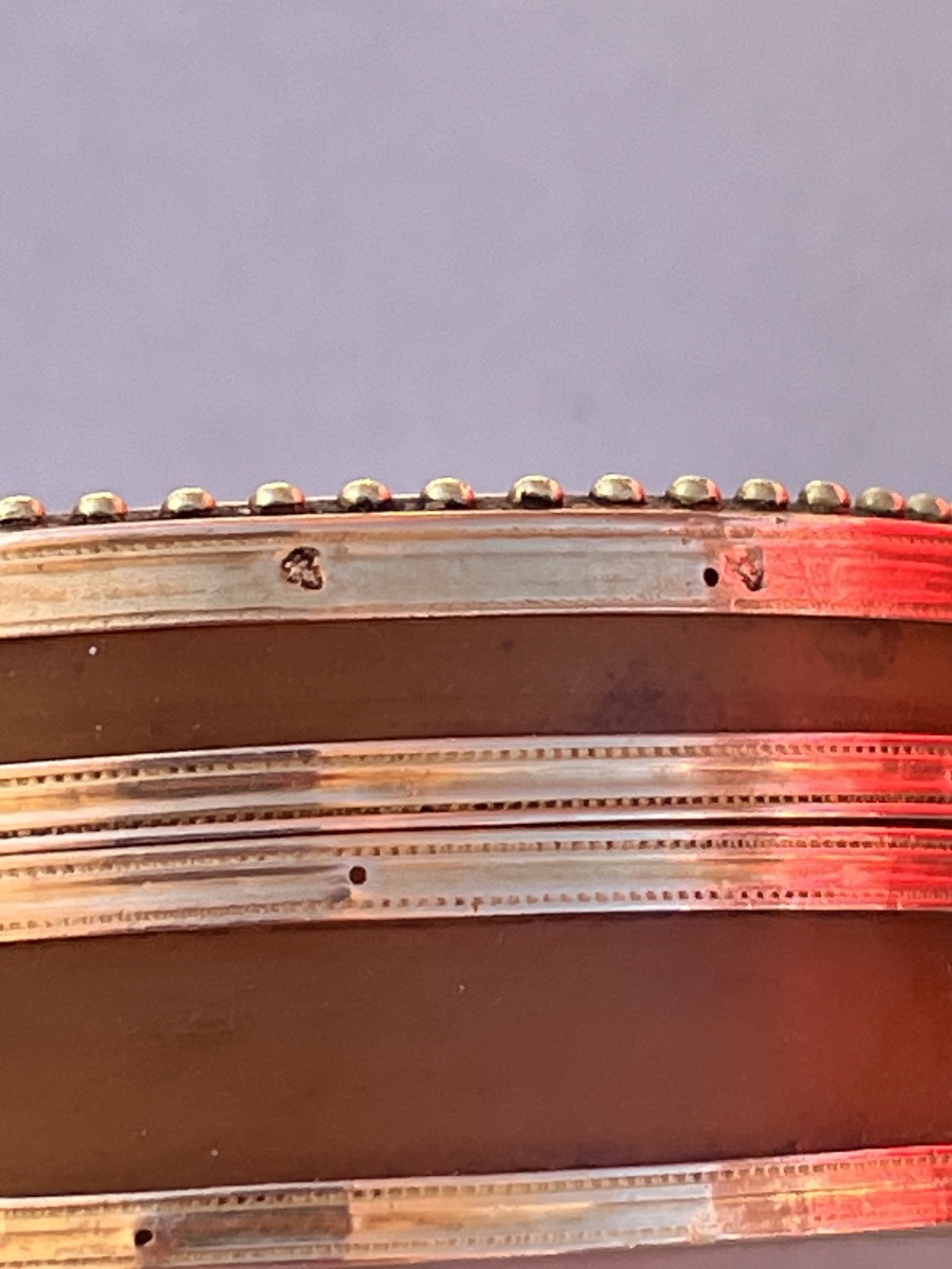 Gold And Horn Box 18th Century Pill Box Gold-photo-4
