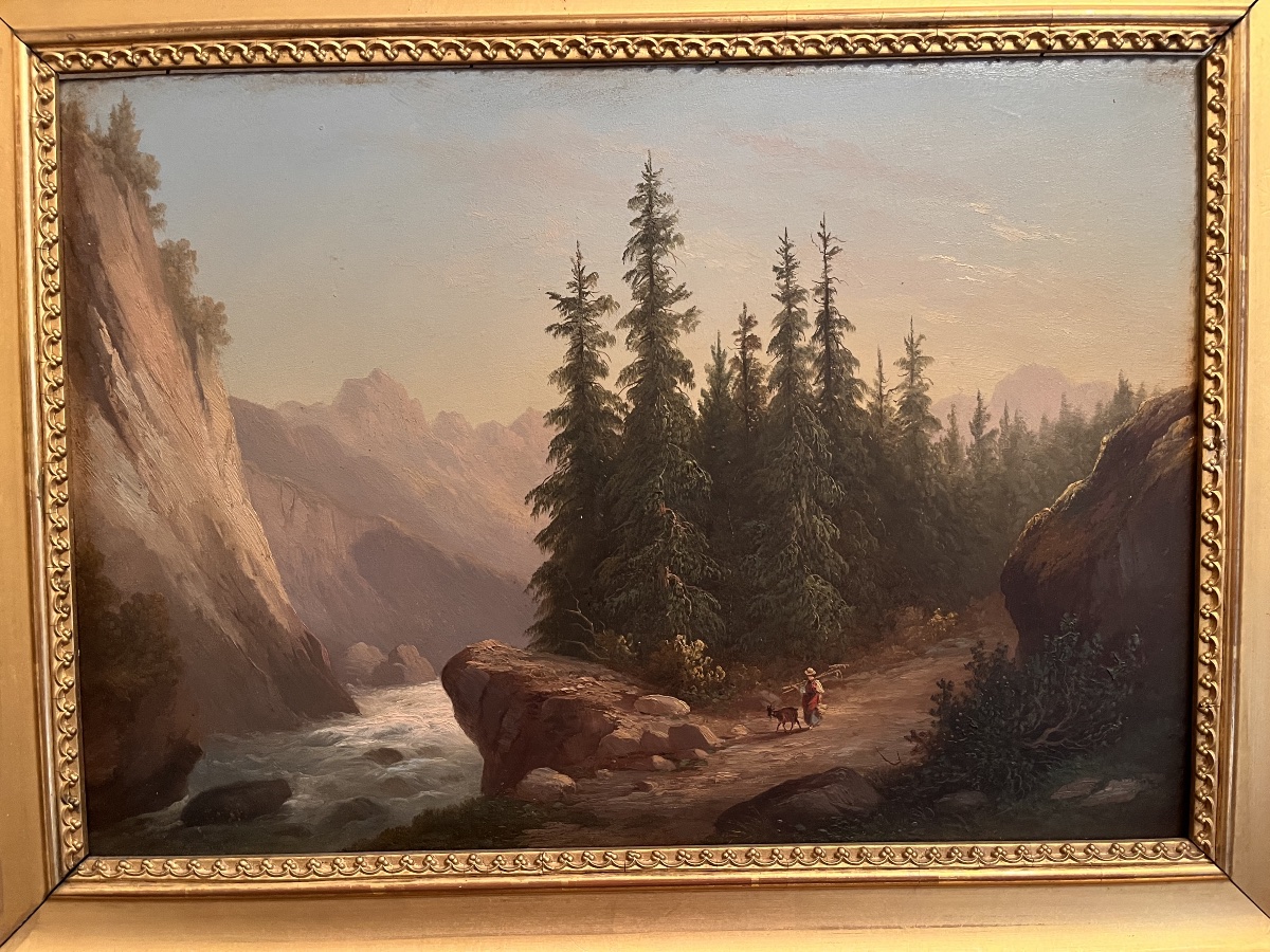 Swiss Landscape Painting Alexandre Calame Diday François Mountain-photo-3