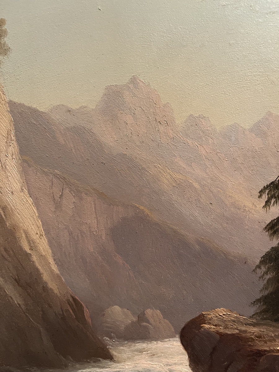 Swiss Landscape Painting Alexandre Calame Diday François Mountain-photo-3