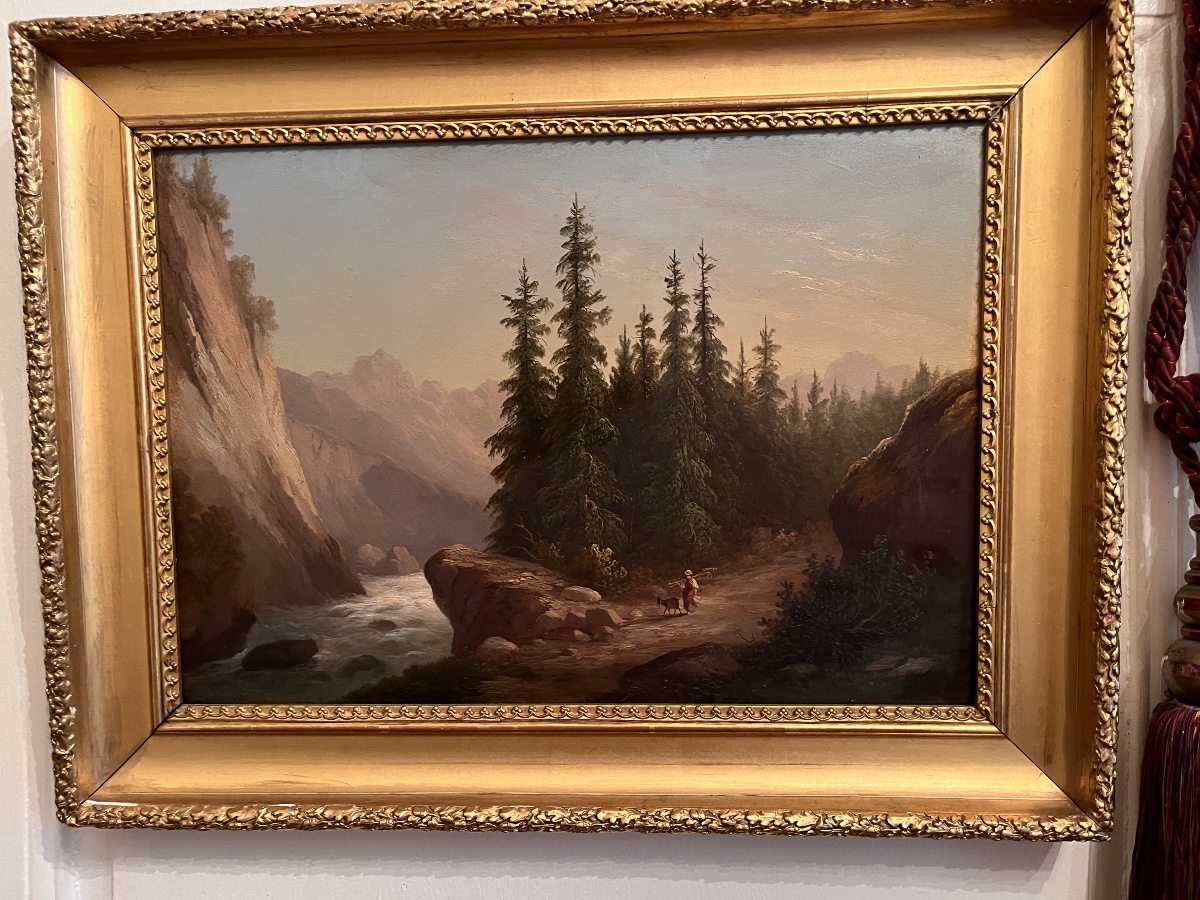 Swiss Landscape Painting Alexandre Calame Diday François Mountain