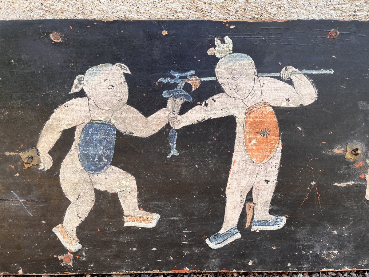 18th-century Chinese Asian Panel Painting, China-photo-2