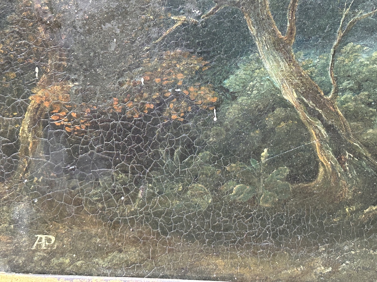 18th-century Painting On Slate Depicting The Flight Into Egypt-photo-3