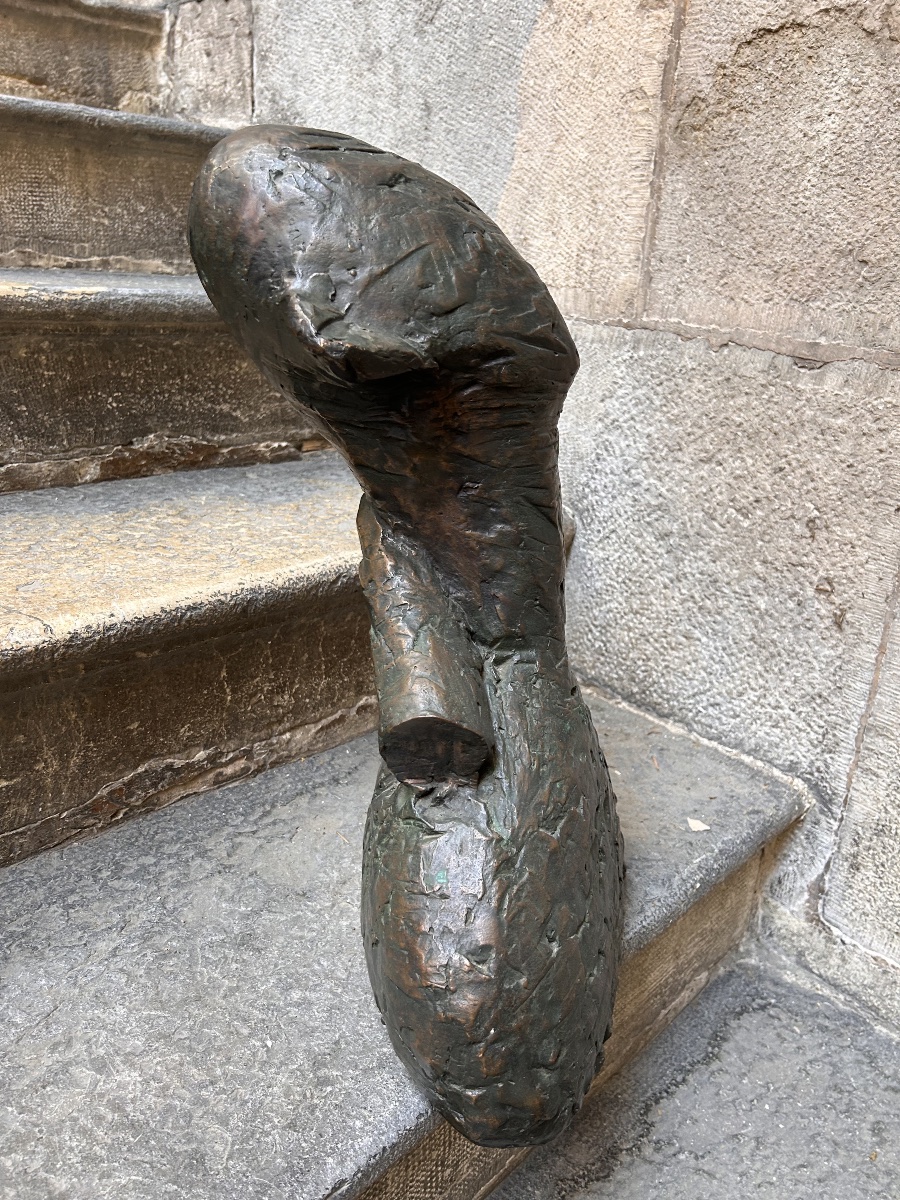 Sculpture bronze buste design années 1970 -photo-3