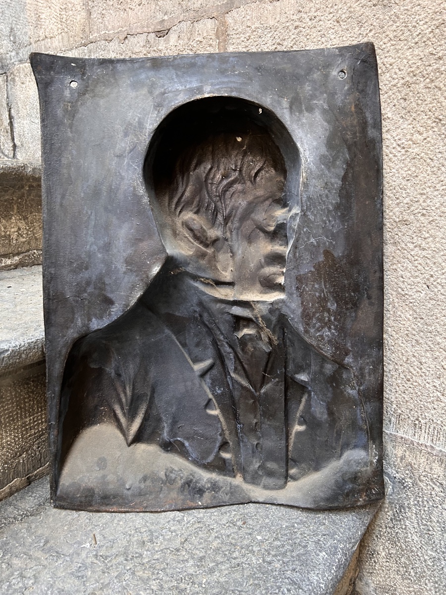 19th-century Portrait Painting On Sheet Steel -photo-2