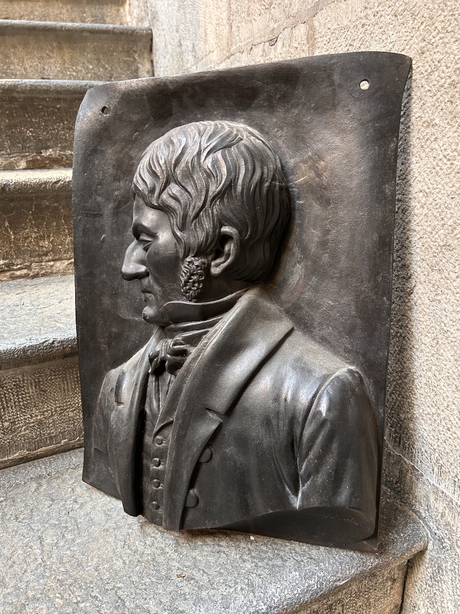 19th-century Portrait Painting On Sheet Steel 