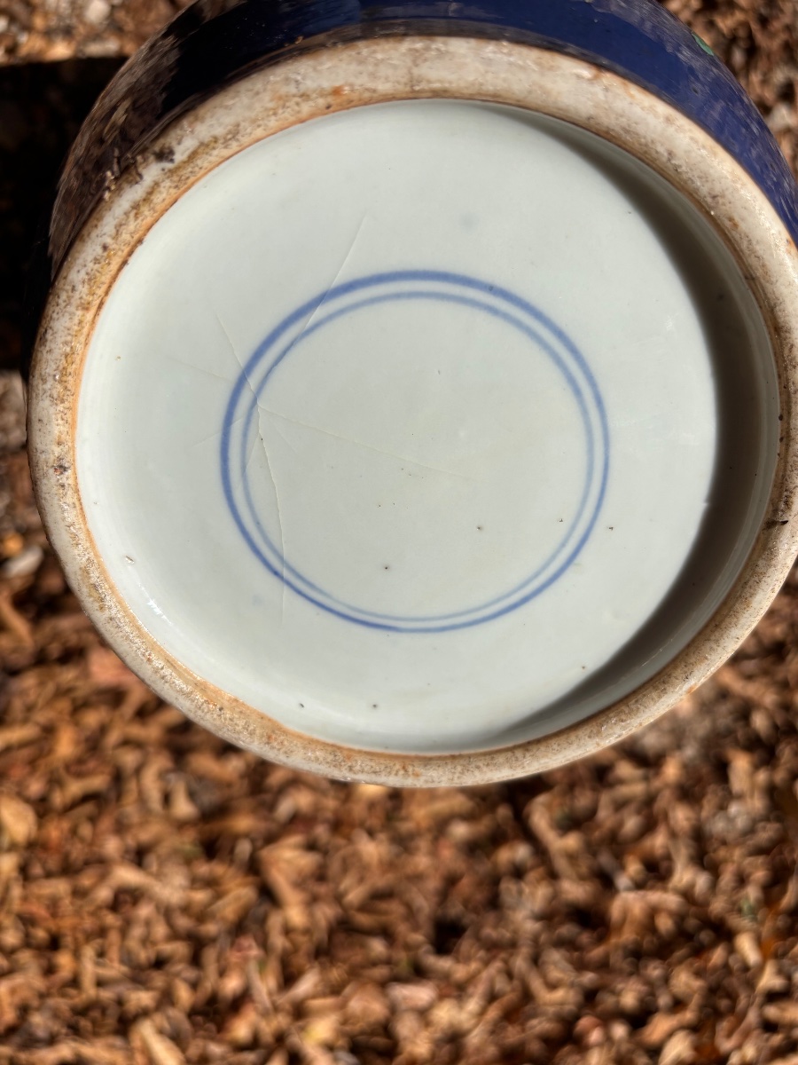 Chinese Porcelain Vase From The 19th Century, Featuring A Fish Design -photo-4