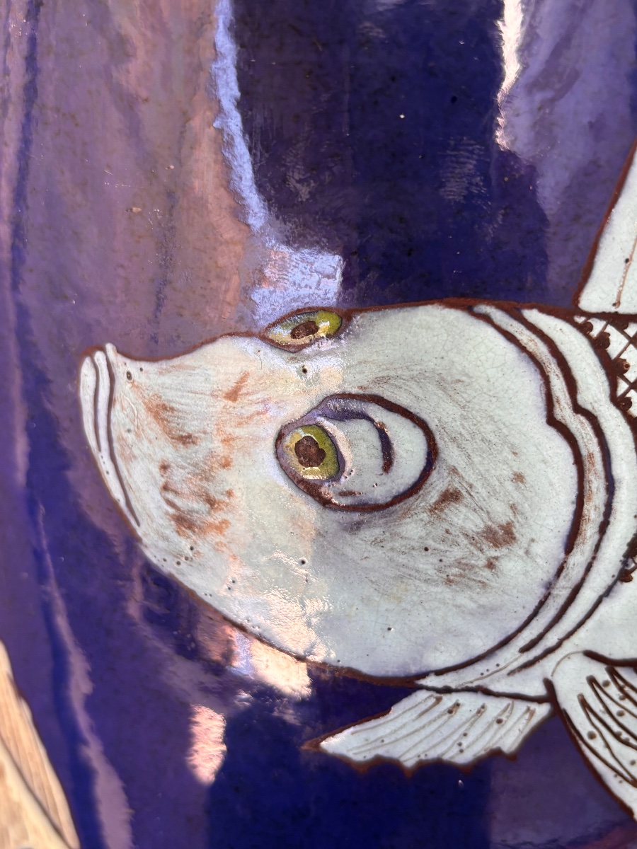 Chinese Porcelain Vase From The 19th Century, Featuring A Fish Design -photo-6