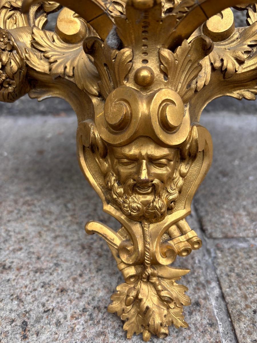 Pair Of 19th-century Louis XIV-style Bronze Wall Sconces  -photo-2