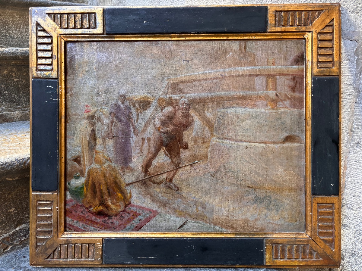 Orientalist Art Deco Painting Of The Maghreb And Ethnic Groups -photo-4