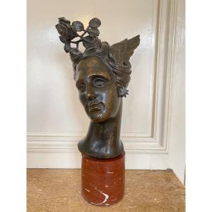 Lost Wax Bronze Bust XXth Century Art Valsuani