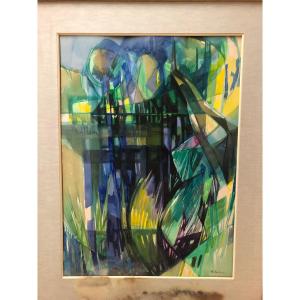 Camille Hilaire Watercolor Abstract