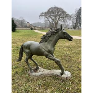Bronze Horse Sculpture, Equestrianism, Racing, Horseback Riding 