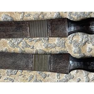 Couteaux indien Inde XVIII arme blanche filet argent orientaliste orient collection 