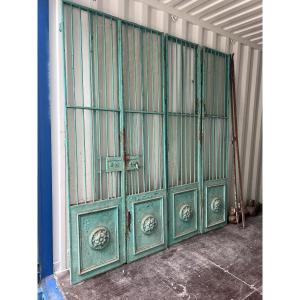 Antique Materials Steel Butcher's Door Store Front Decoration