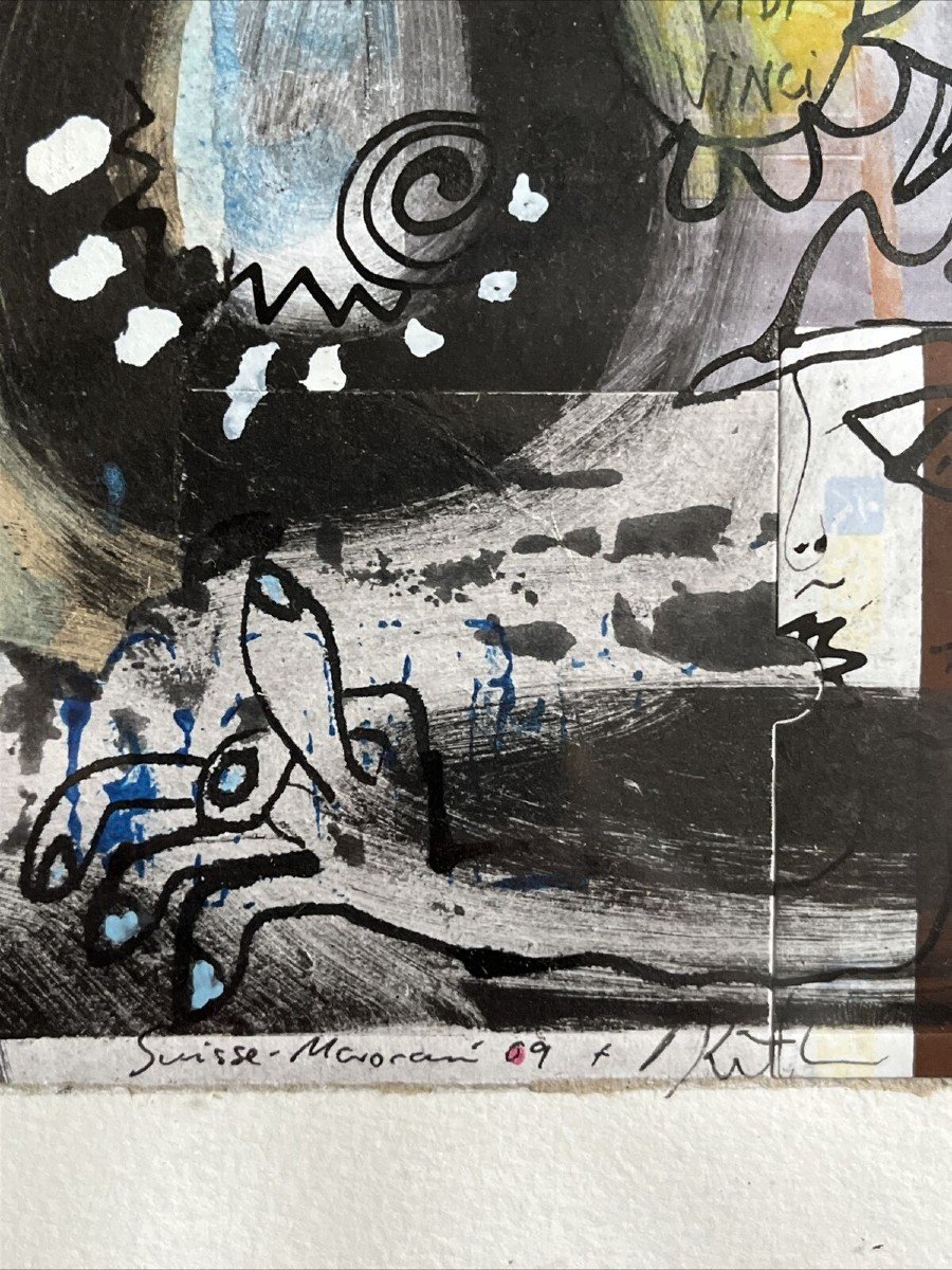 Kit Brown - Tableau Moderne Art Brut Collage -photo-2