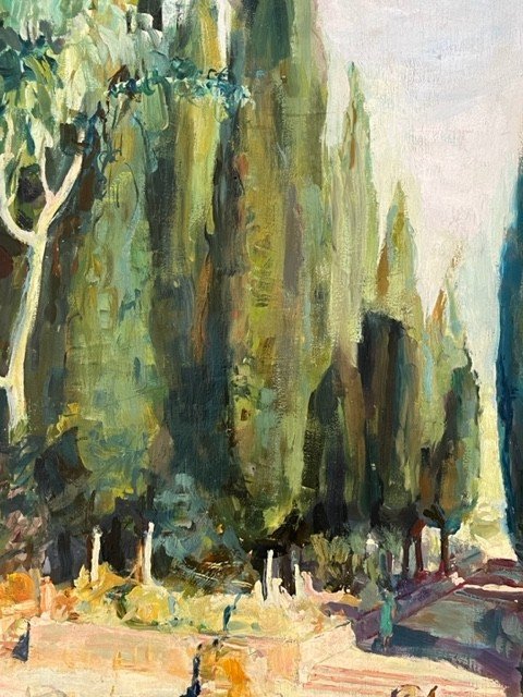 Paul Robert Bazé (1901-1985) - Post Impressionist Painting Rome Ancient Vestiges Oil Signed-photo-2