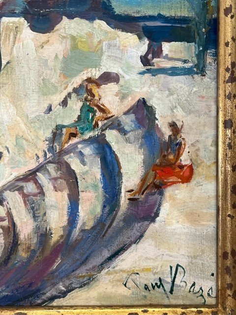 Paul Robert Bazé (1901-1985) - Tableau Post Impressionniste Rome Vestiges Antiques Huile Signée-photo-3