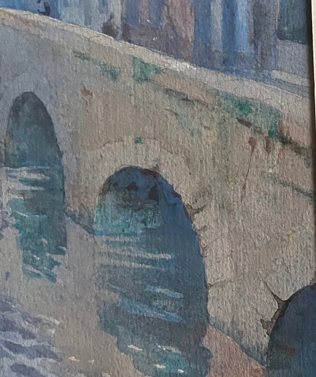 Tableau  Vieux Chartres Aquarelle Signée Et Datée  Victor Maunier 1933-photo-1