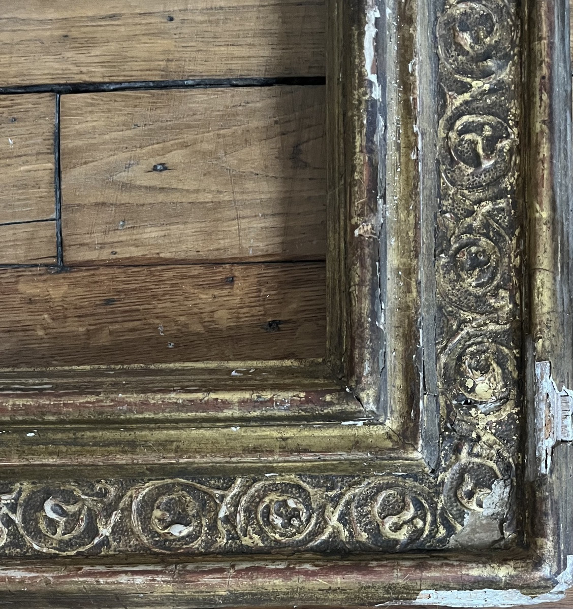 Large Antique Venetian Frame, Italy, Authentic 17th Century, To Be Restored -photo-4