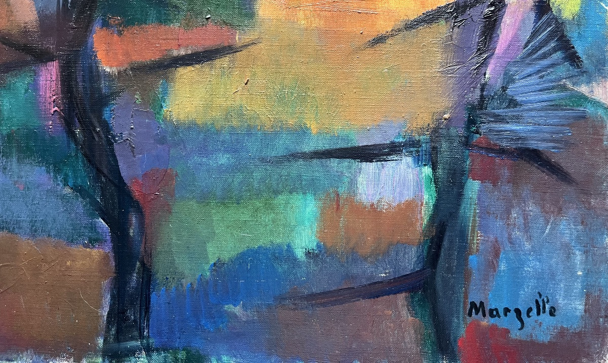 Painting From The 50s Aix En Provence La Grande Thumine Painting Signed Jean Marzelle-photo-5