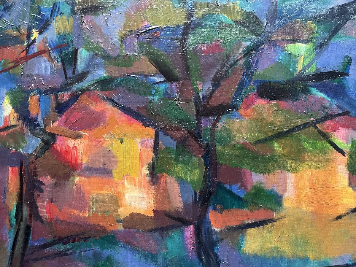 Painting From The 50s Aix En Provence La Grande Thumine Painting Signed Jean Marzelle-photo-6